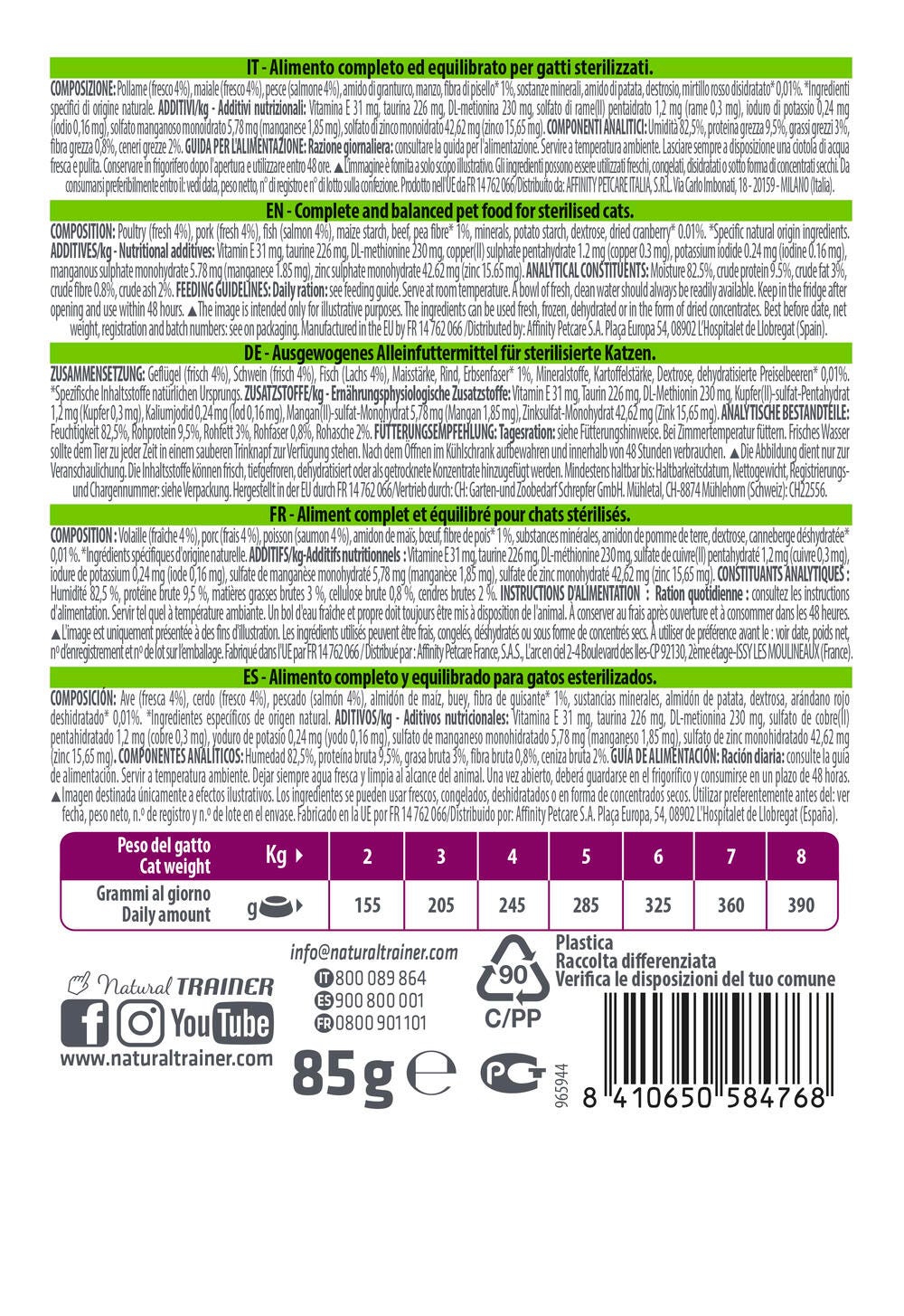 STERILISED ADULT SALMON WET