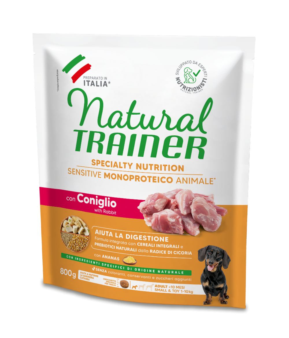SPECIALTY NUTRITION SENSITIVE MONOPROTEICO ANIMALE NO GLUTEN SMALL&TOY ADULT WITH RABBIT AND WHOLE CEREALS