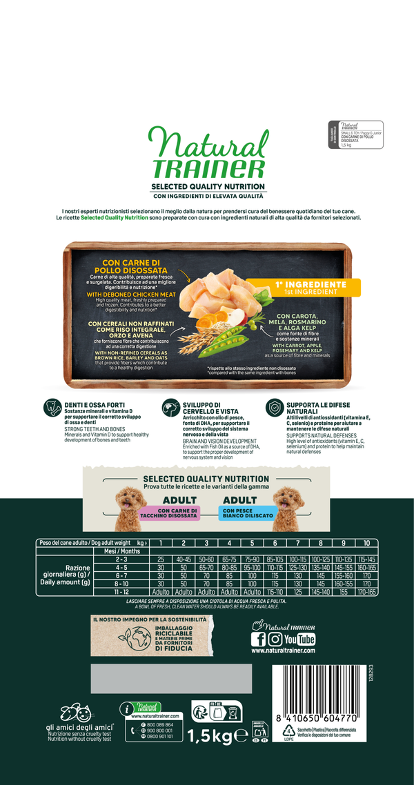 SELECTED QUALITY NUTRITION - PUPPY MINI - WITH DEBONED CHICKEN