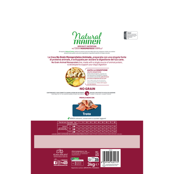 SPECIALTY NUTRITION NO GRAIN MONOPROTEICO ANIMALE ADULT WITH PORK