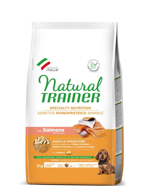 SPECIALTY NUTRITION SENSITIVE MONOPROTEICO ANIMALE NO GLUTEN SMALL&TOY PUPPY&JUNIOR WITH SALMON AND WHOLE CEREALS