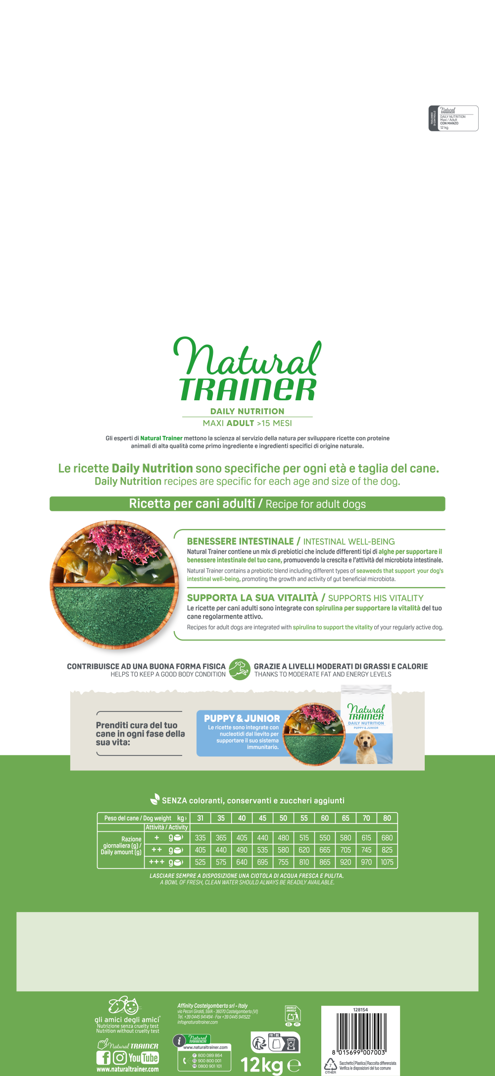 NATURAL TRAINER CANE DAILY NUTRITION MAXI ADULT CON MANZO