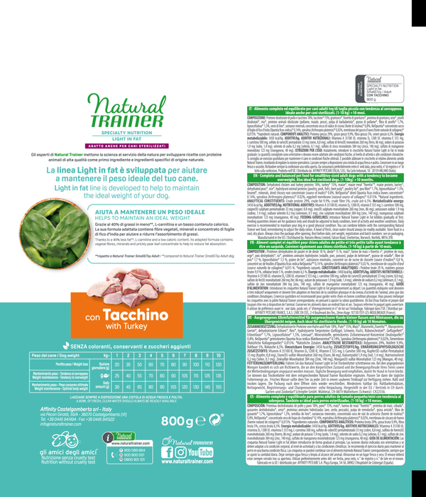 SPECIALTY NUTRITION LIGHT IN FAT SMALL&TOY ADULT WITH TURKEY