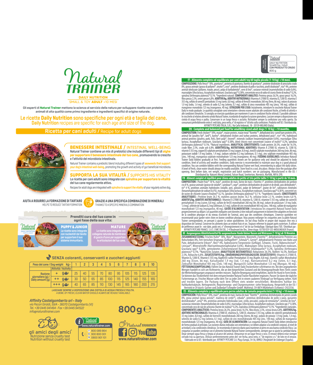 DAILY NUTRITION SMALL&TOY ADULT CON PROSCIUTTO CRUDO