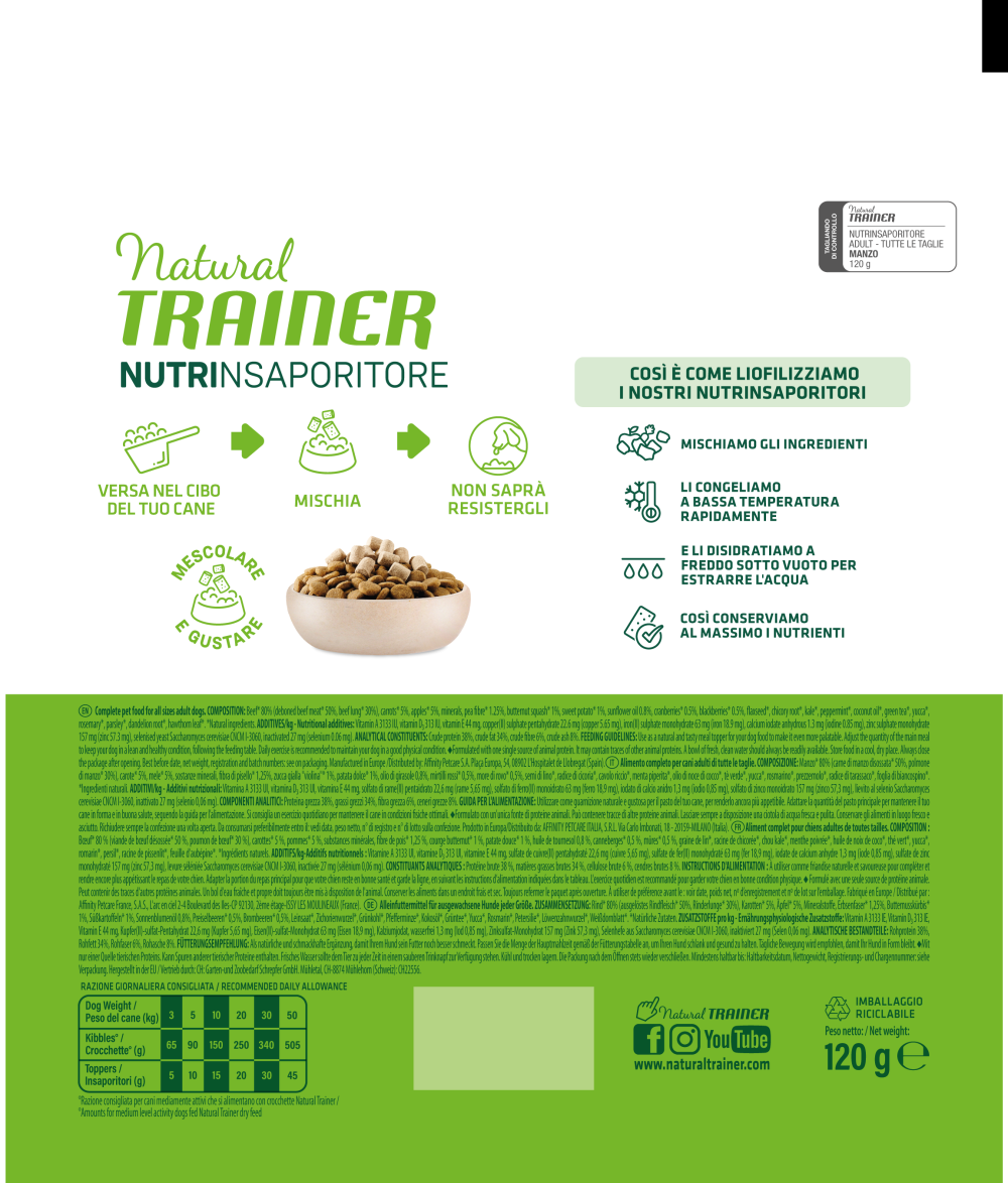 NUTRINSAPORITORE LIOFILIZZATO CON MANZO