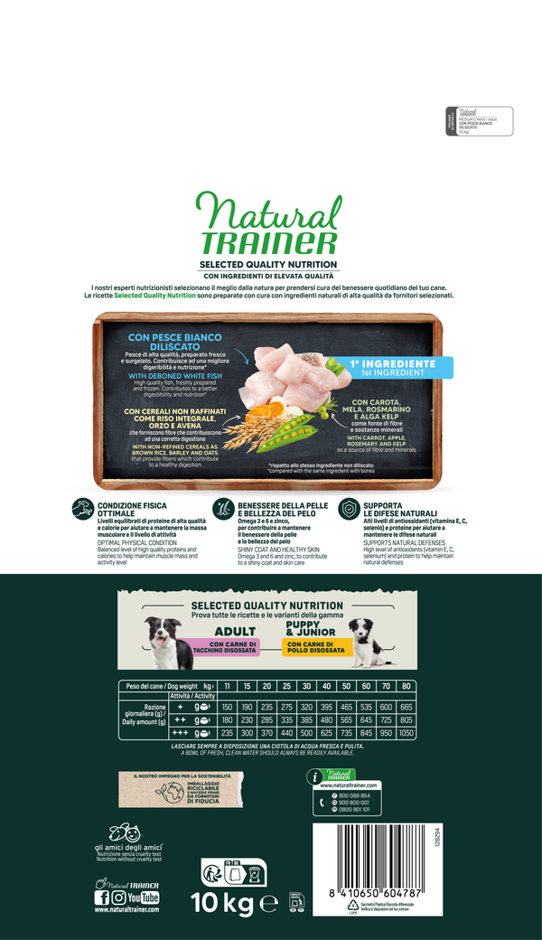 SELECTED QUALITY NUTRITION - ADULT MEDIUM MAXI - WITH DEBONED WHITE FISH