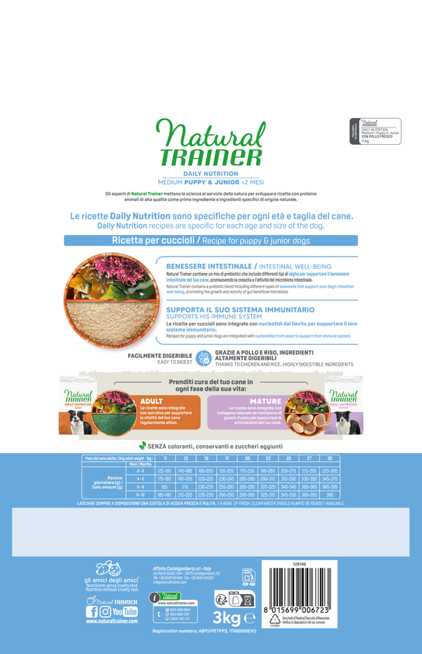 DAILY NUTRITION MEDIUM PUPPY&JUNIOR WITH FRESH CHICKEN