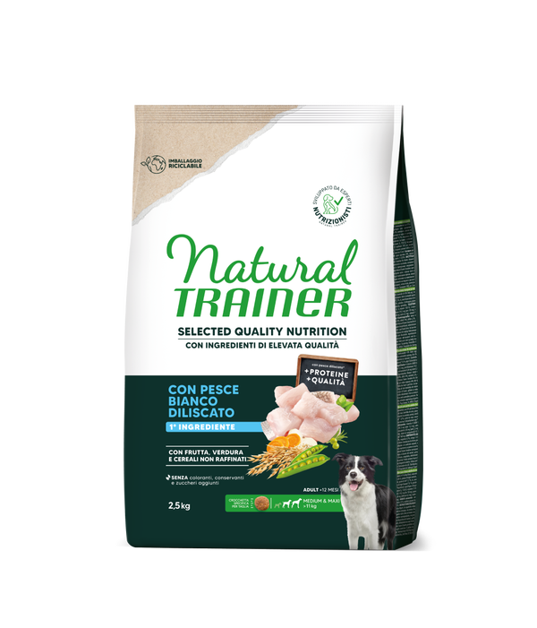 SELECTED QUALITY NUTRITION - ADULT MEDIUM MAXI - CON PESCE BIANCO DILISCATO