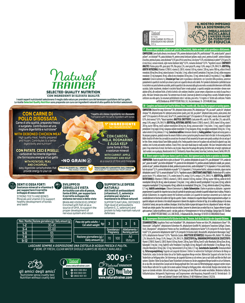 SELECTED QUALITY NUTRITION - KITTEN - CON CARNE DESHUESADA DE POLLO