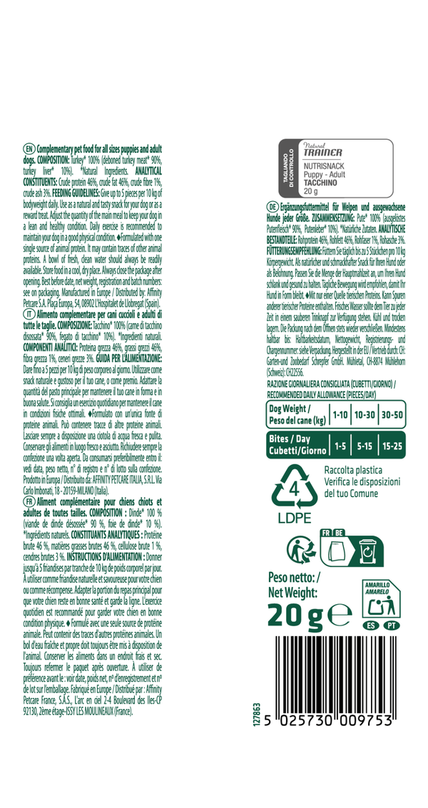 NUTRISNACK LIOFILIZZATO CON TACCHINO