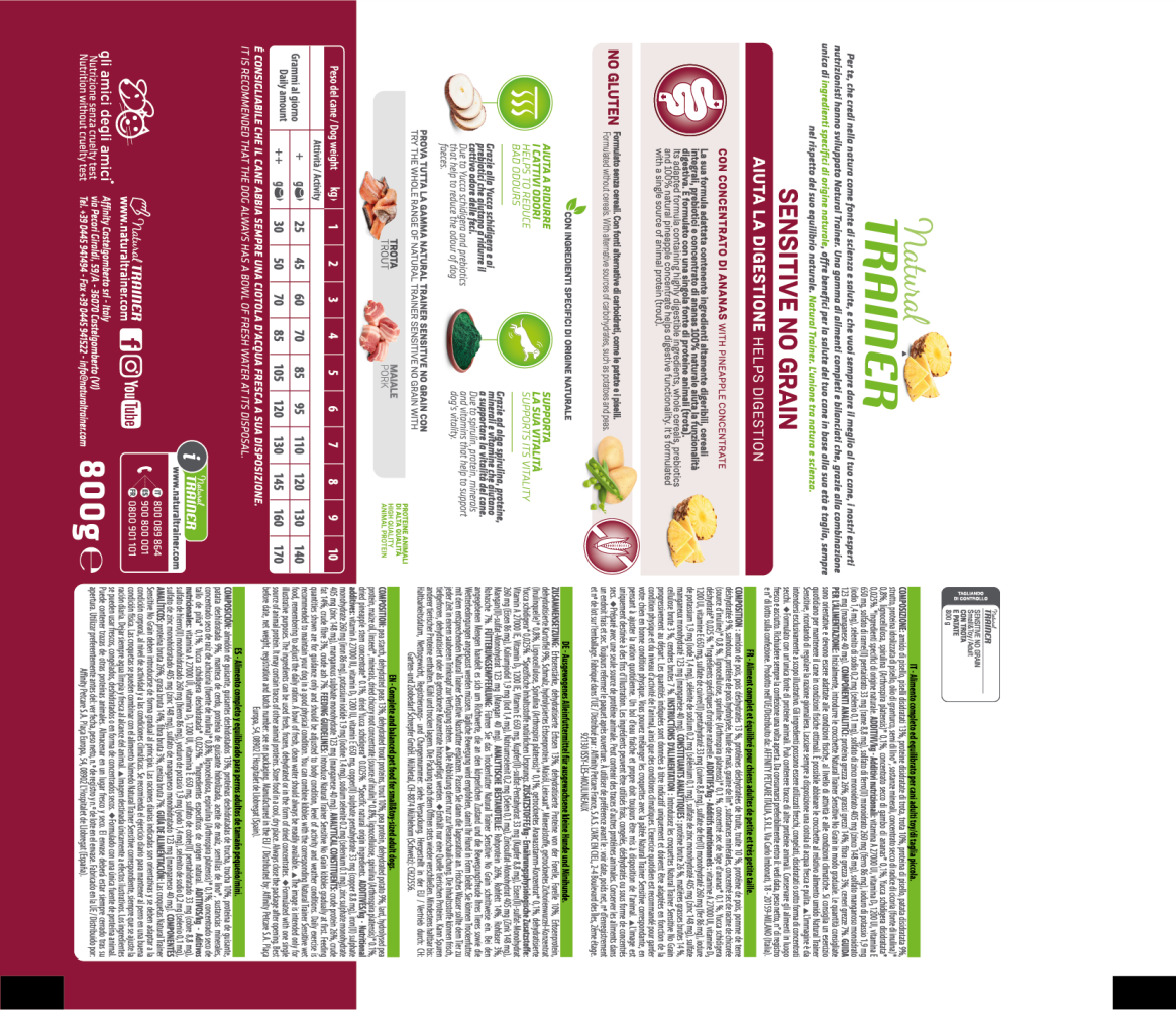 SPECIALTY NUTRITION NO GRAIN MONOPROTEICO ANIMALE SMALL&TOY ADULT WITH TROUT