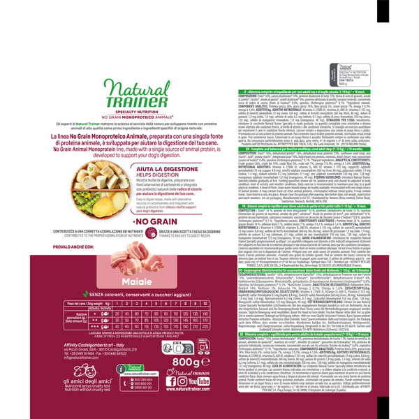 SPECIALTY NUTRITION NO GRAIN MONOPROTEICO ANIMALE SMALL&TOY ADULT WITH TROUT