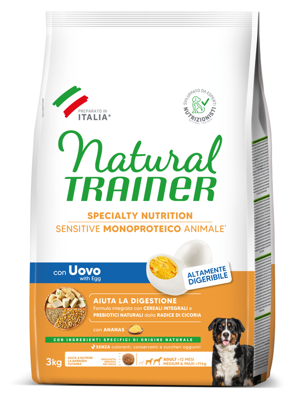 SPECIALTY NUTRITION SENSITIVE MONOPROTEICO ANIMALE  MEDIUM&MAXI ADULT WITH EGG 