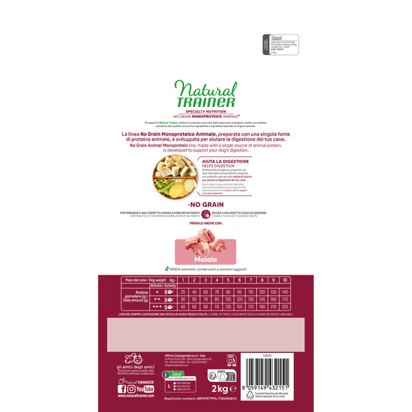 SPECIALTY NUTRITION NO GRAIN MONOPROTEICO ANIMALE SMALL&TOY ADULT WITH TROUT