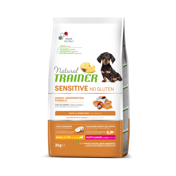 SPECIALTY NUTRITION SENSITIVE MONOPROTEICO ANIMALE NO GLUTEN SMALL&TOY PUPPY&JUNIOR WITH SALMON AND WHOLE CEREALS