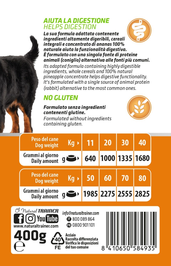 NO GLUTEN M&M ADULT CONIGLIO UMIDO