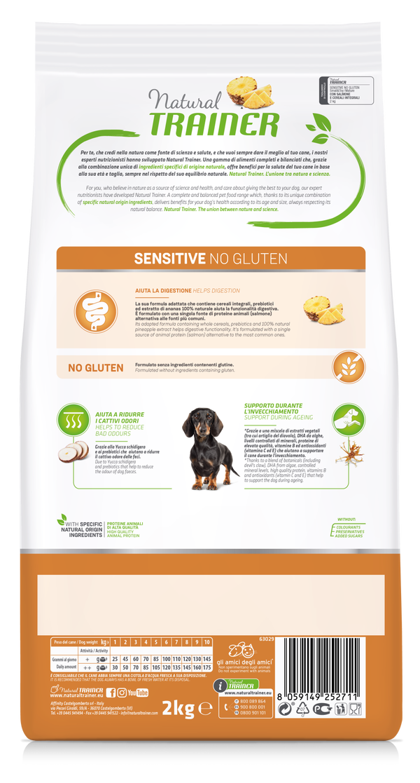 SPECIALTY NUTRITION SENSITIVE MONOPROTEICO ANIMALE NO GLUTEN SMALL&TOY PUPPY&JUNIOR WITH SALMON AND WHOLE CEREALS