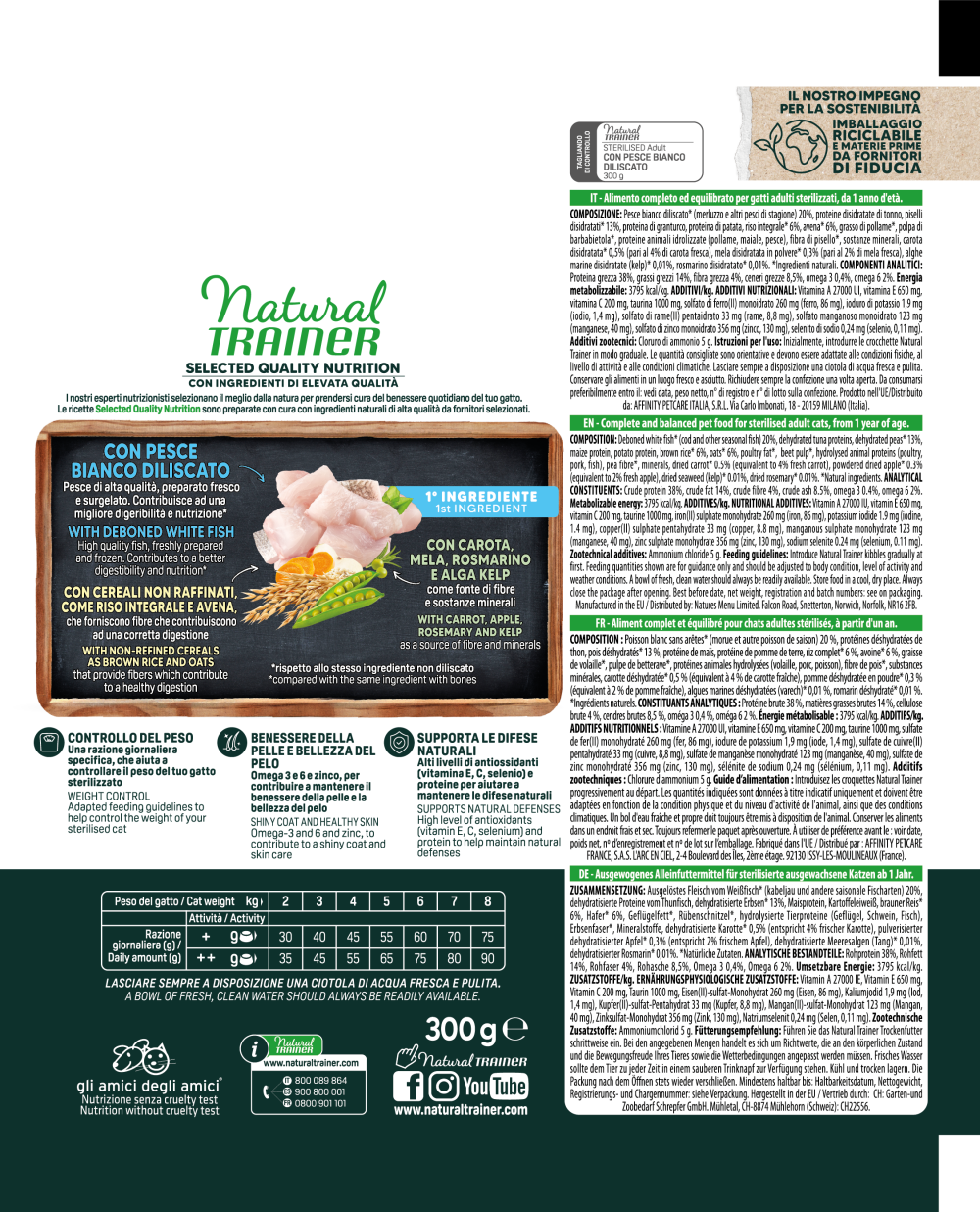 SELECTED QUALITY NUTRITION - ADULT STERILISED - WITH DEBONED WHITE FISH