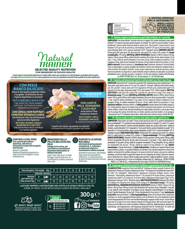 SELECTED QUALITY NUTRITION - ADULT STERILISED - WITH DEBONED WHITE FISH