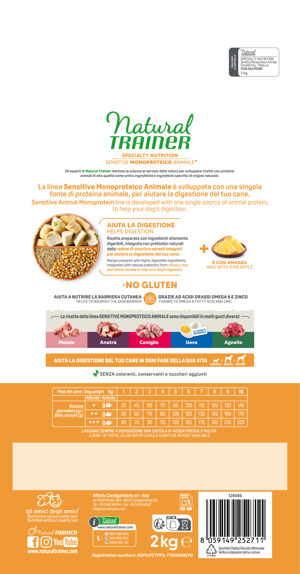 SPECIALTY NUTRITION SENSITIVE MONOPROTEICO ANIMALE NO GLUTEN SMALL&TOY MATURE CON SALMONE E CEREALI INTEGRALI