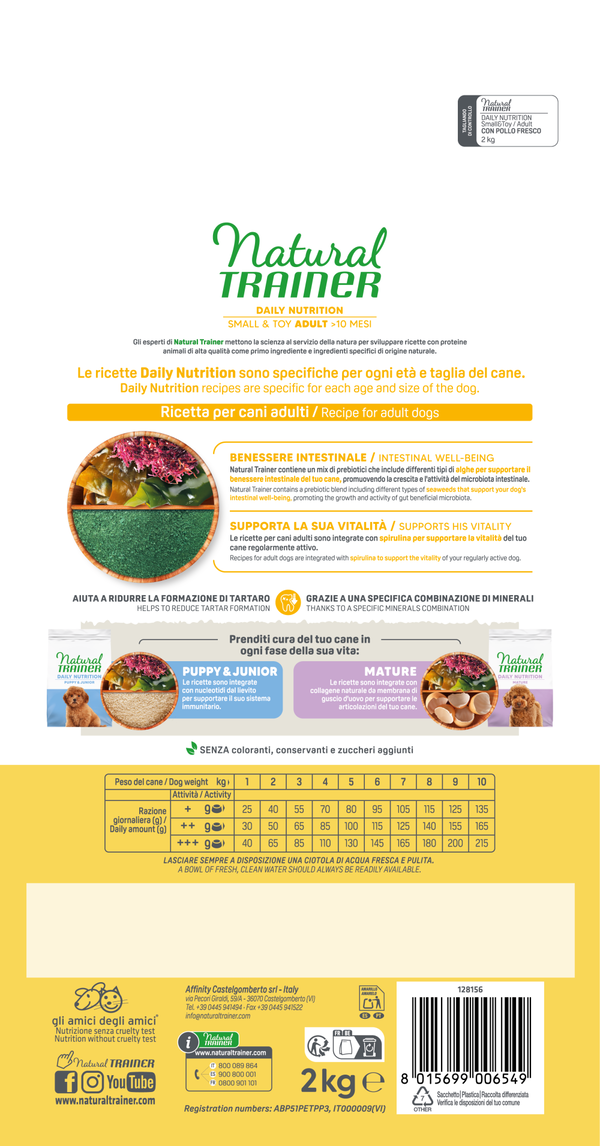 DAILY NUTRITION SMALL&TOY ADULT CON POLLO FRESCO