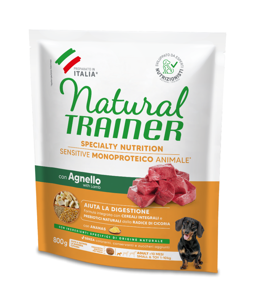 SPECIALTY NUTRITION SENSITIVE MONOPROTEICO ANIMALE NO GLUTEN SMALL&TOY ADULT WITH LAMB AND WHOLE CEREALS