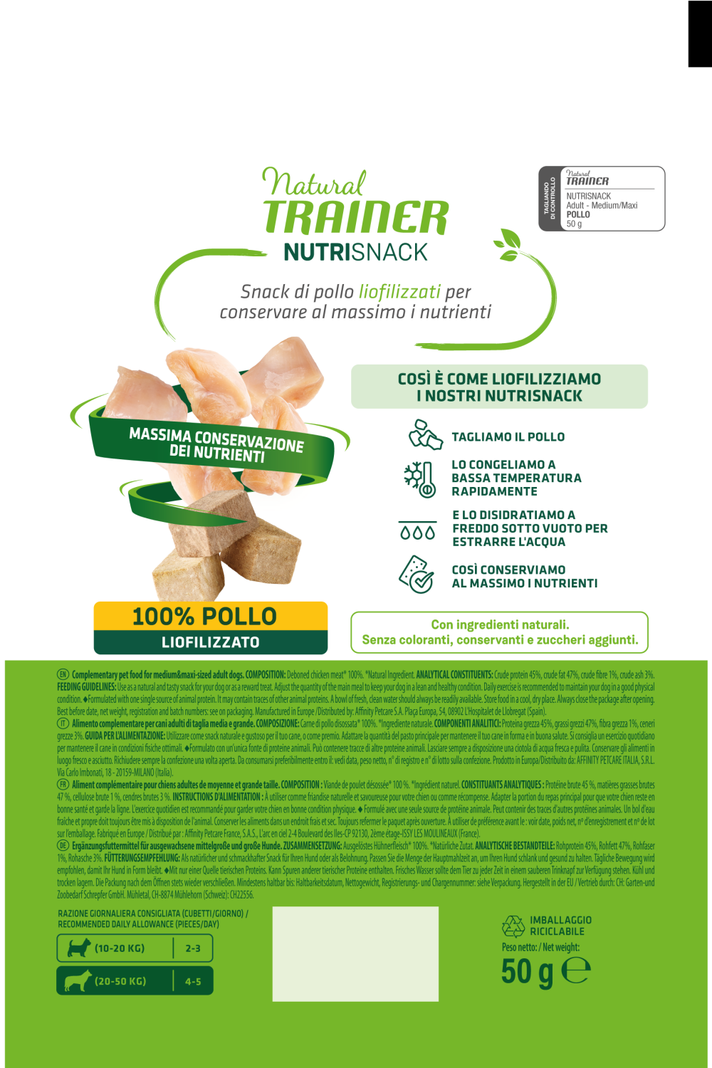 NUTRISNACK LIOFILIZZATO CON POLLO