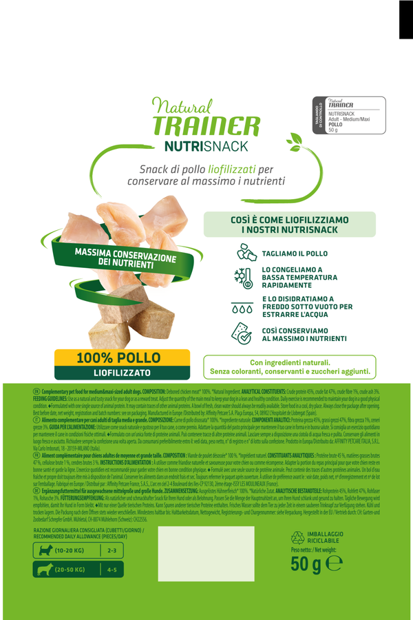 NUTRISNACK LIOFILIZZATO CON POLLO