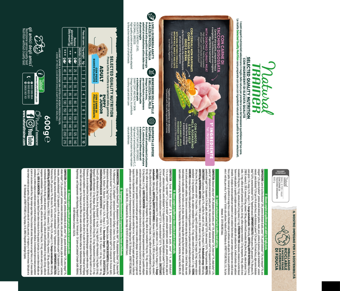 SELECTED QUALITY NUTRITION -  ADULT MINI - WITH DEBONED TURKEY