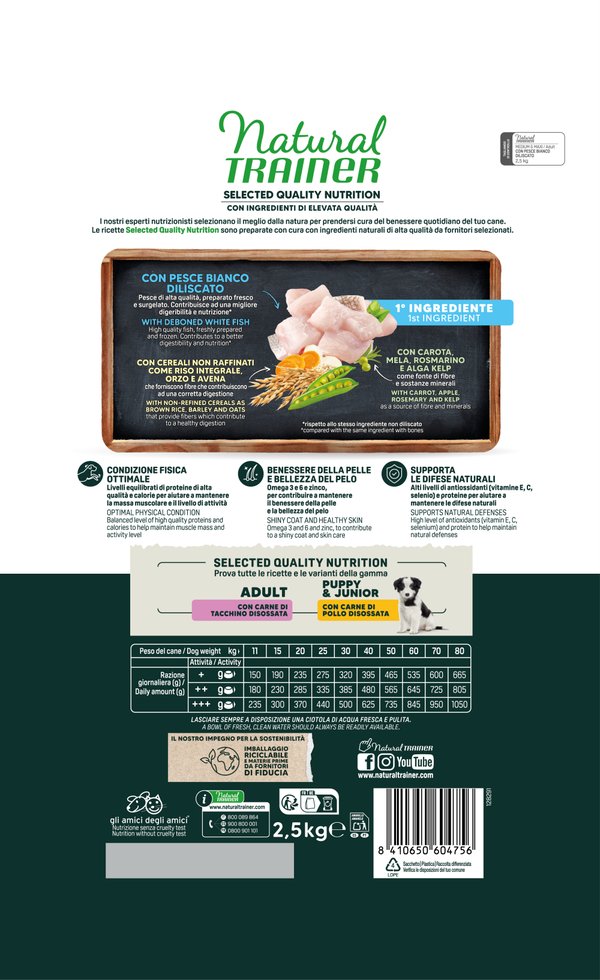 SELECTED QUALITY NUTRITION - ADULT MEDIUM MAXI - CON PESCE BIANCO DILISCATO
