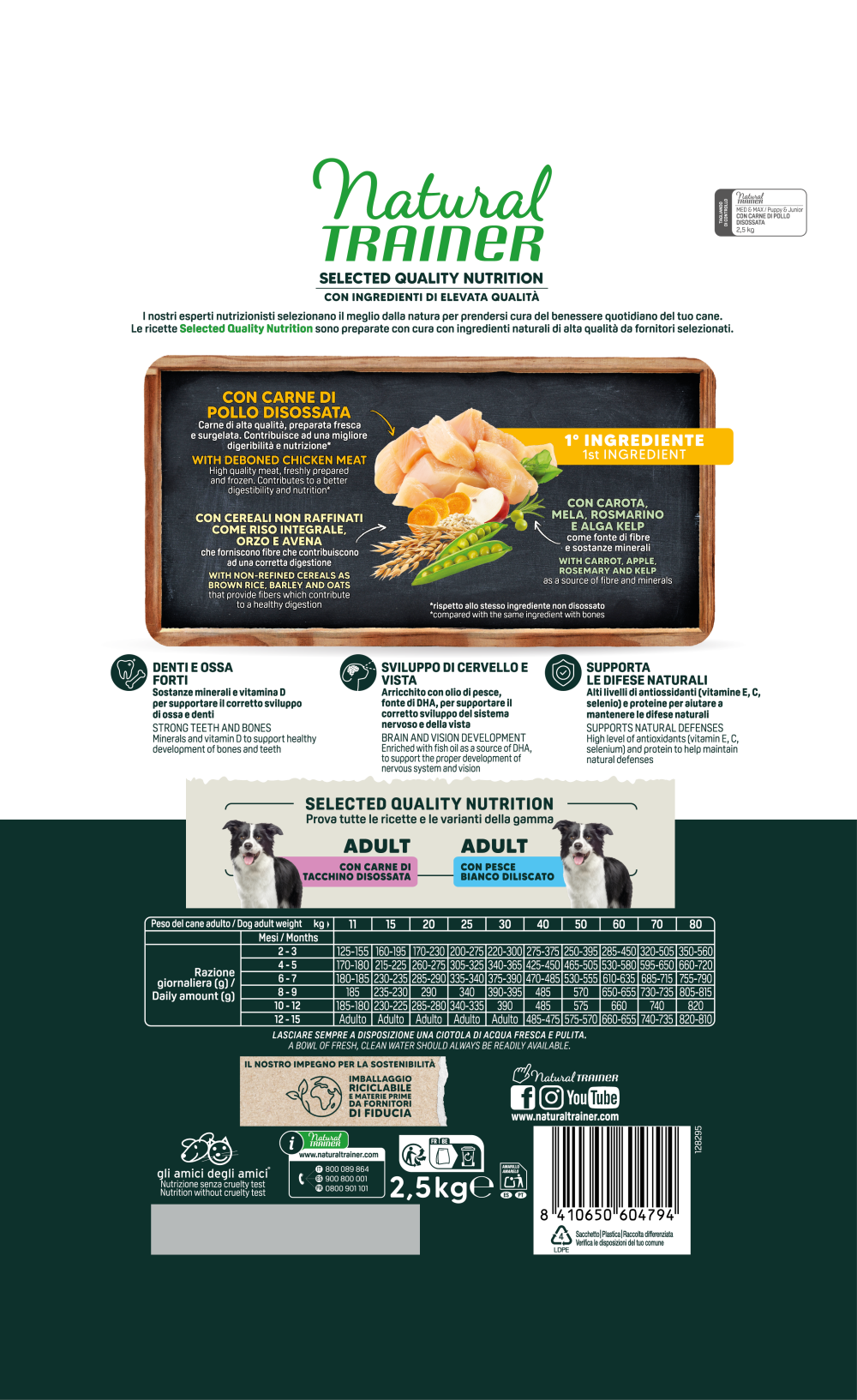 SELECTED QUALITY NUTRITION - PUPPY MEDIUM MAXI - WITH DEBONED CHICKEN