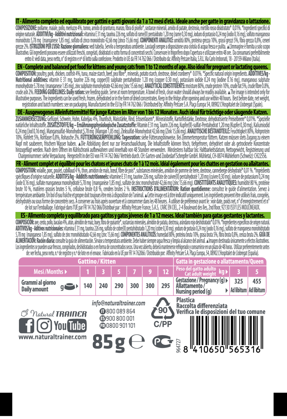 KITTEN&YOUNG CODFISH WET