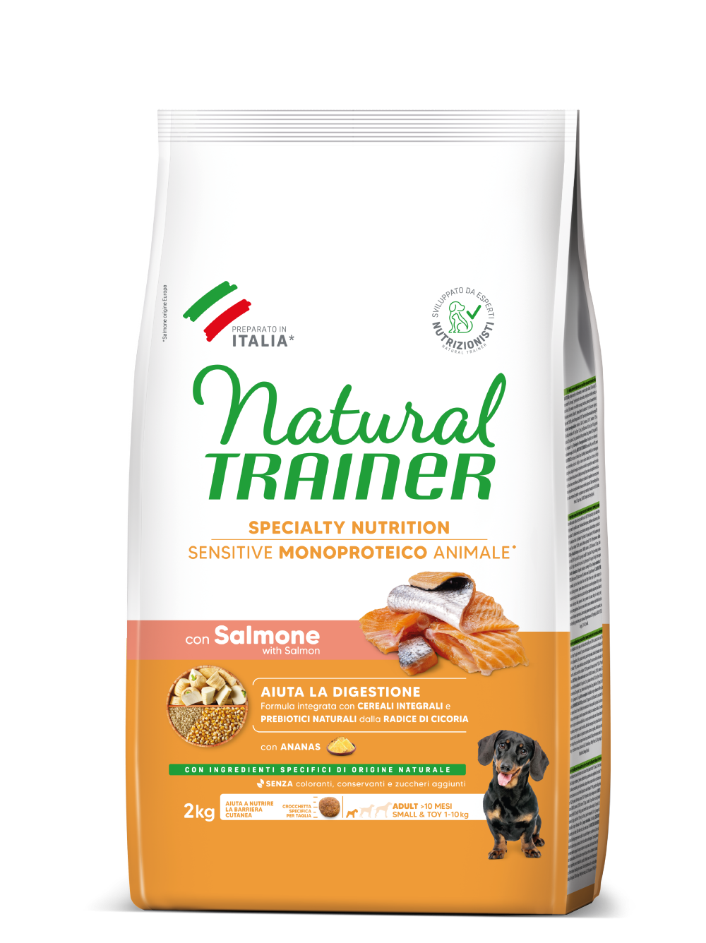 SPECIALTY NUTRITION SENSITIVE MONOPROTEICO ANIMALE NO GLUTEN SMALL&TOY ADULT CON SALMONE E CEREALI INTEGRALI
