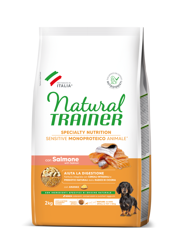 SPECIALTY NUTRITION SENSITIVE MONOPROTEICO ANIMALE NO GLUTEN SMALL&TOY MATURE WITH SALMON AND WHOLE CEREALS