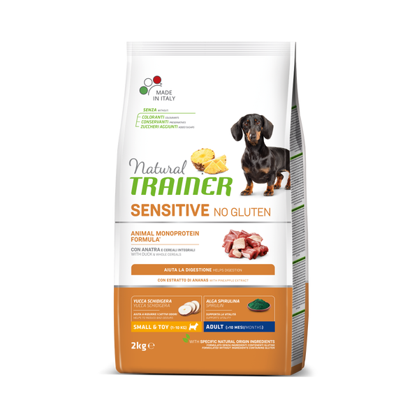 SPECIALTY NUTRITION SENSITIVE MONOPROTEICO ANIMALE NO GLUTEN SMALL&TOY ADULT WITH DUCK AND WHOLE CEREALS