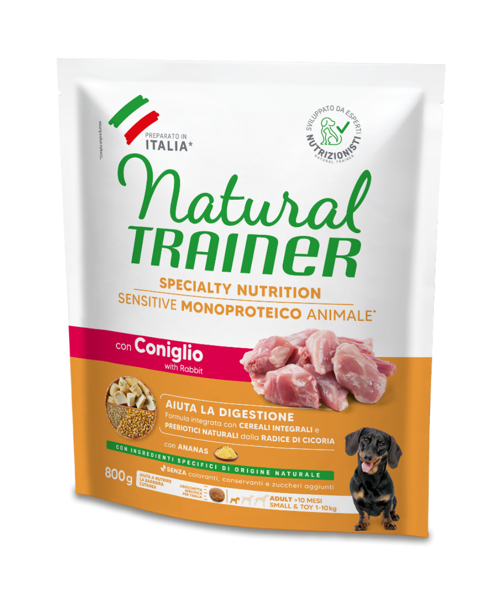 SPECIALTY NUTRITION SENSITIVE MONOPROTEICO ANIMALE NO GLUTEN SMALL&TOY ADULT WITH RABBIT AND WHOLE CEREALS
