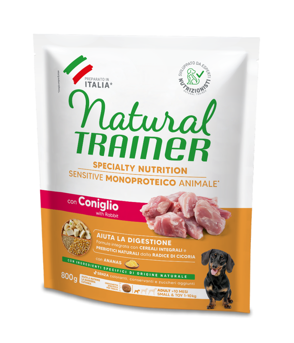 SPECIALTY NUTRITION SENSITIVE MONOPROTEICO ANIMALE NO GLUTEN SMALL&TOY ADULT WITH RABBIT AND WHOLE CEREALS