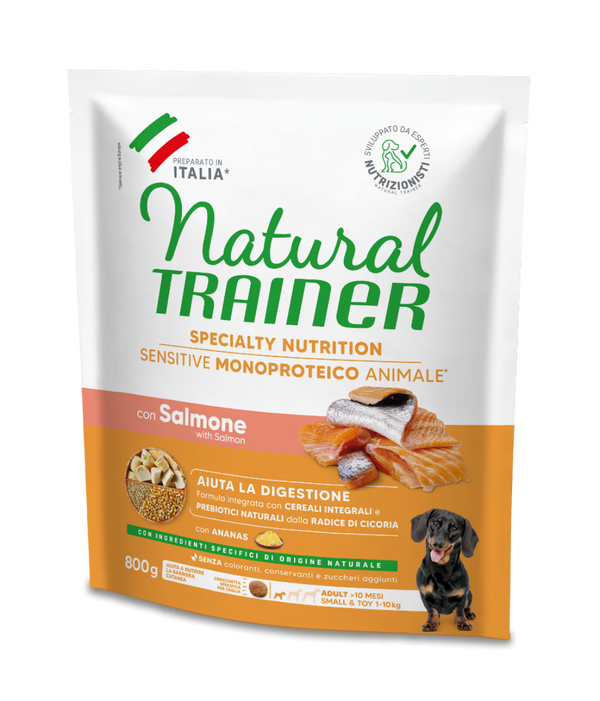 SPECIALTY NUTRITION SENSITIVE MONOPROTEICO ANIMALE SMALL&TOY ADULT WITH SALMON 