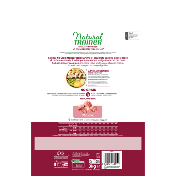 SPECIALTY NUTRITION NO GRAIN MONOPROTEICO ANIMALE ADULT WITH TROUT