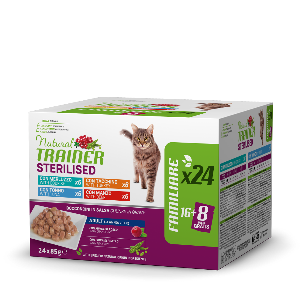 BOCCONCINI ADULT STERILISED MULTIPACK X24 4 FLAVOURS