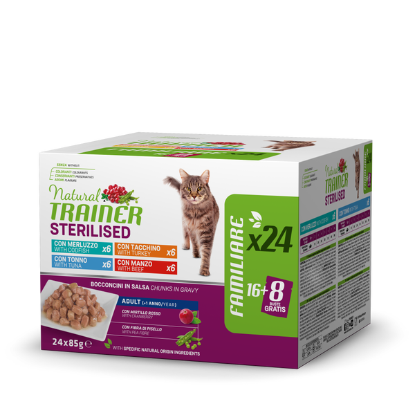 BOCCONCINI ADULT STERILISED MULTIPACK X24 4 FLAVOURS