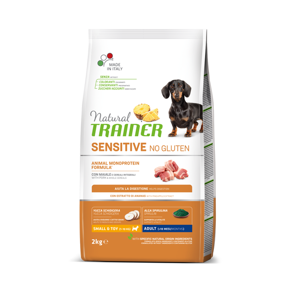 SPECIALTY NUTRITION SENSITIVE MONOPROTEICO ANIMALE NO GLUTEN SMALL&TOY ADULT WITH PORK AND WHOLE CEREALS