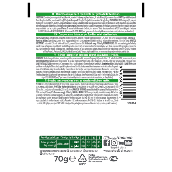 STRACCETTI DIGESTIVE WELLBEING WITH SALMON