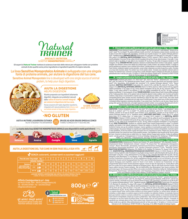 SPECIALTY NUTRITION SENSITIVE MONOPROTEICO ANIMALE NO GLUTEN SMALL&TOY ADULT WITH PORK AND WHOLE CEREALS