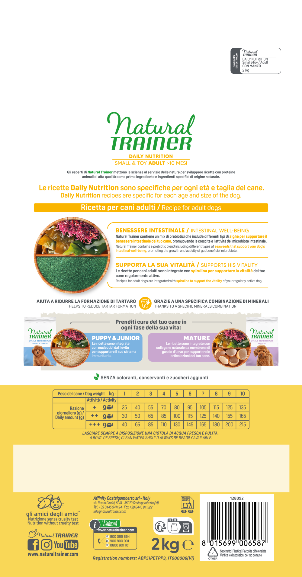 DAILY NUTRITION SMALL&TOY ADULT CON MANZO