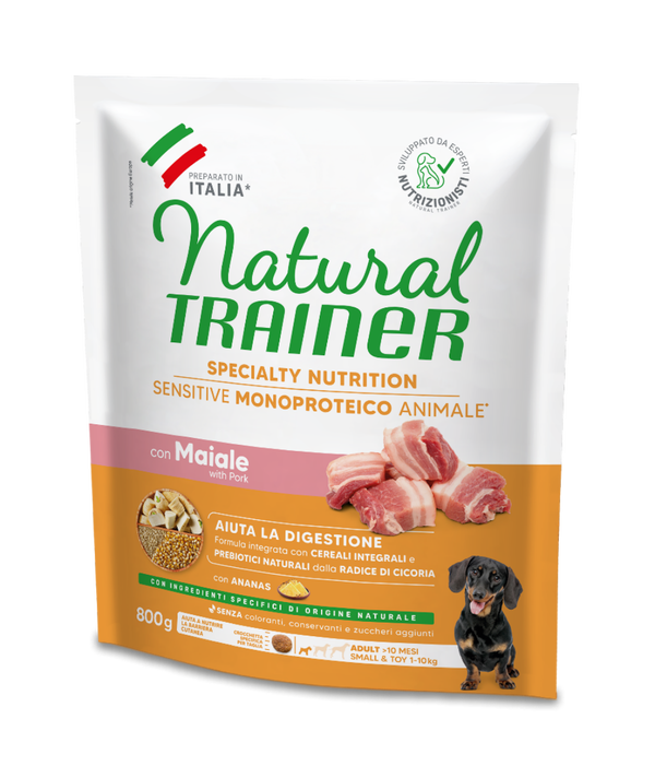 SPECIALTY NUTRITION SENSITIVE MONOPROTEICO ANIMALE NO GLUTEN SMALL&TOY ADULT WITH PORK AND WHOLE CEREALS