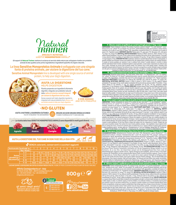 SPECIALTY NUTRITION SENSITIVE MONOPROTEICO ANIMALE NO GLUTEN SMALL&TOY PUPPY&JUNIOR WITH SALMON AND WHOLE CEREALS