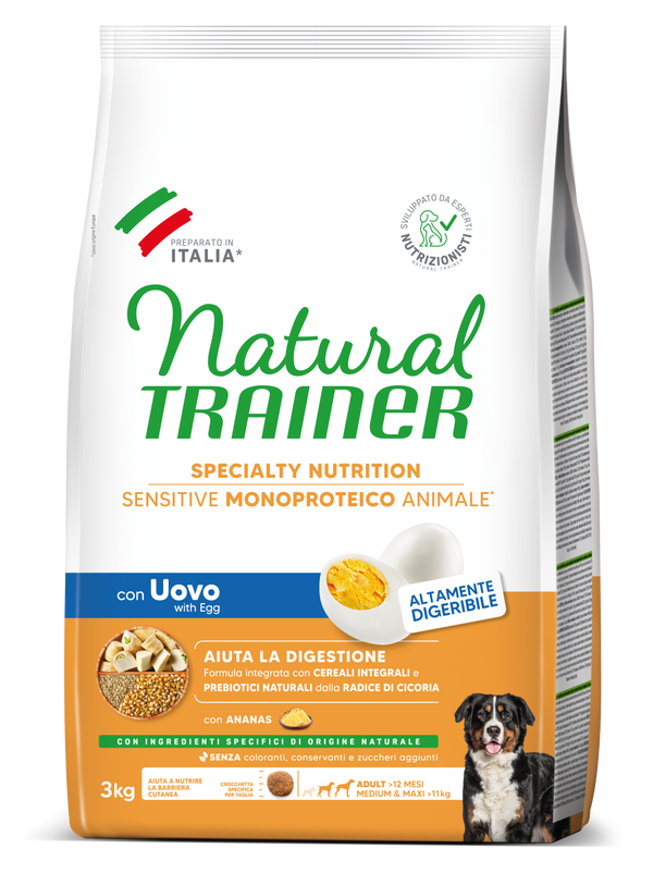 SPECIALTY NUTRITION SENSITIVE MONOPROTEICO ANIMALE  MEDIUM&MAXI ADULT WITH EGG 