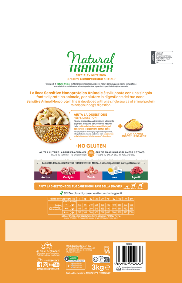 SPECIALTY NUTRITION SENSITIVE MONOPROTEICO ANIMALE  MEDIUM&MAXI ADULT WITH SALMON 