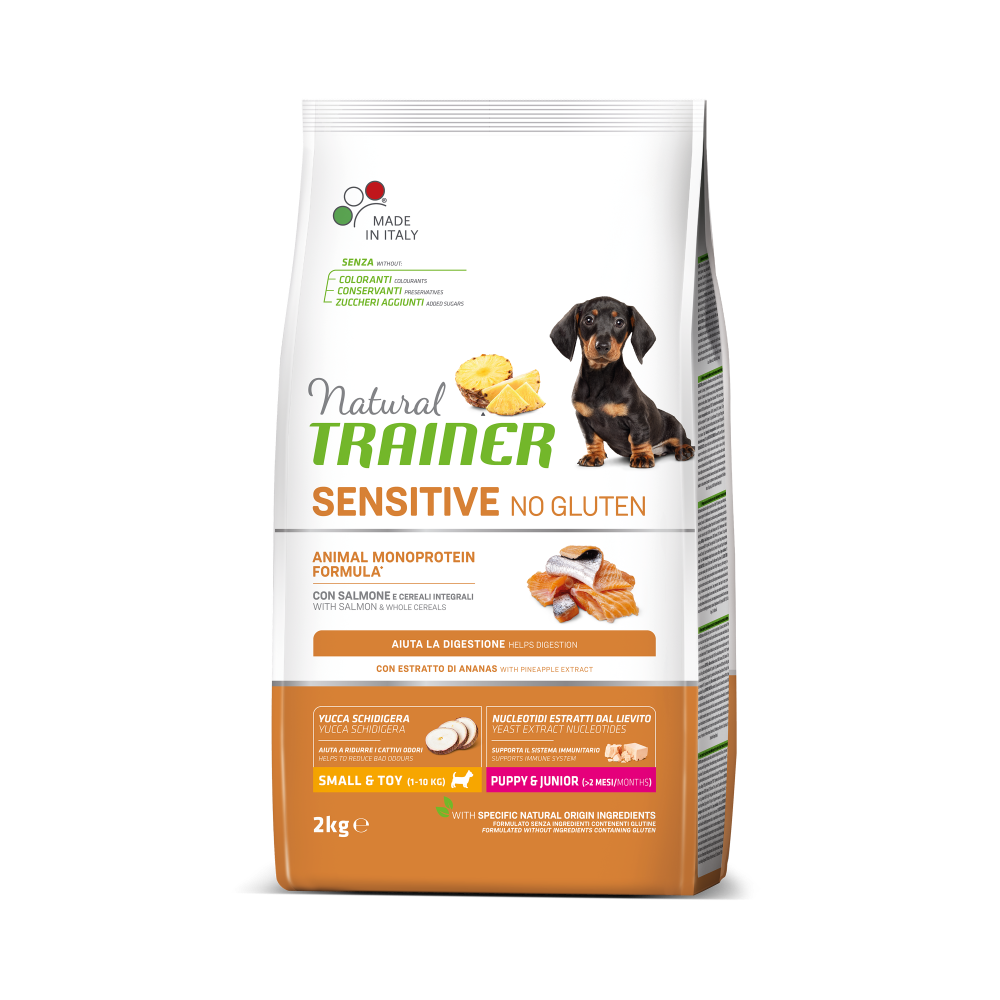 SPECIALTY NUTRITION SENSITIVE MONOPROTEICO ANIMALE NO GLUTEN SMALL&TOY PUPPY&JUNIOR WITH SALMON AND WHOLE CEREALS